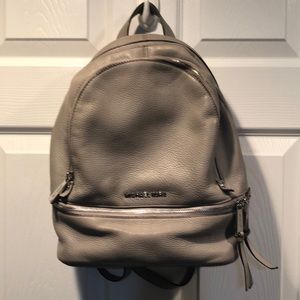 Michael Kors gray backpack purse